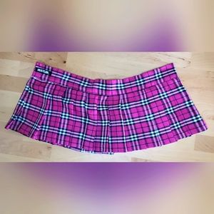 Hustler Pleated Schoolgirl Micro Mini Skirt XL